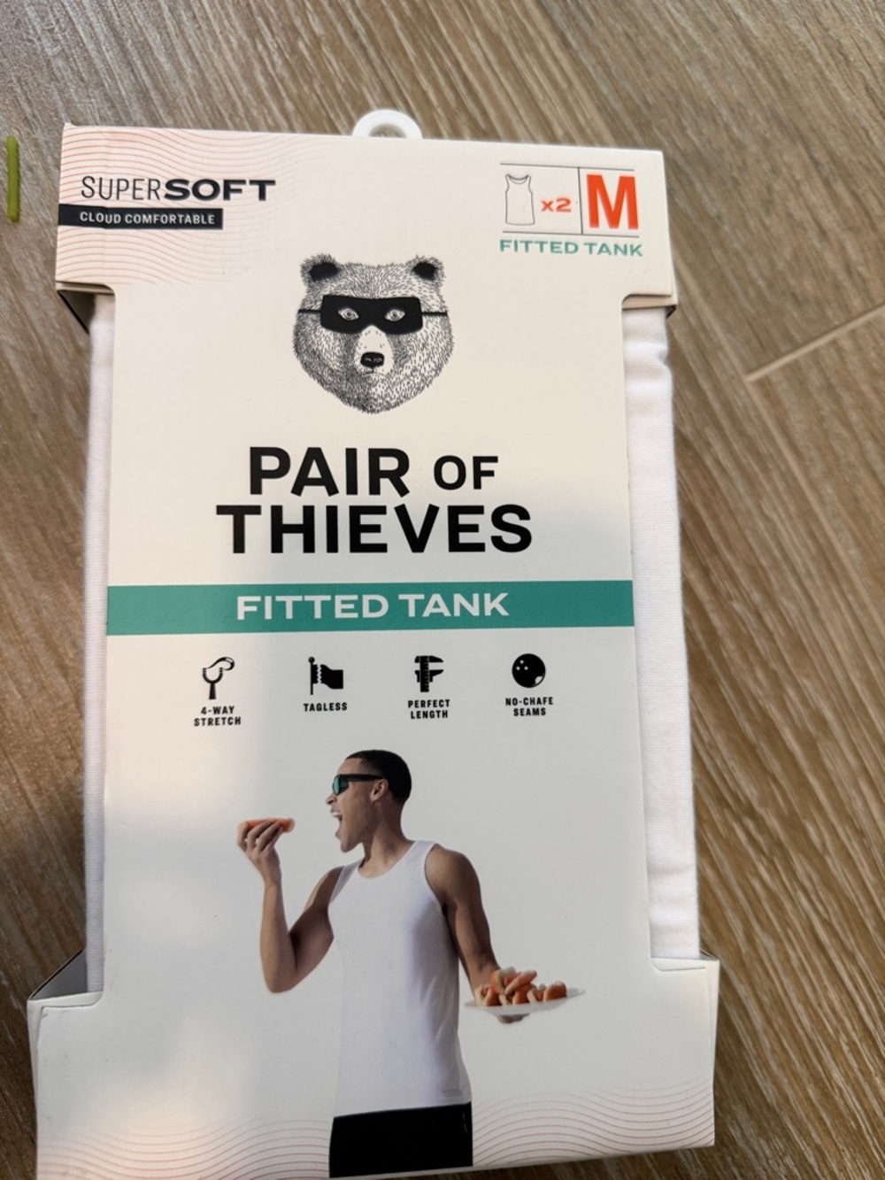 Men's Pair of Thieves 2 pack fitted tank white Size M